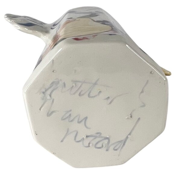 Gritter & Von Noord Rooster & Pear Pitcher Vase Signed Ceramic Hand Painted 11.5 - Picture 6 of 9